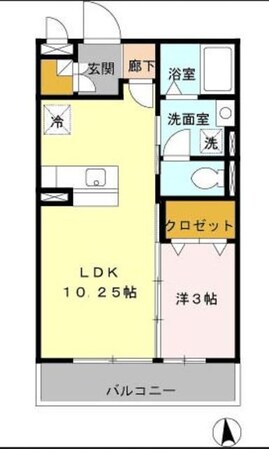 フェリスタ宮沢の物件間取画像